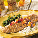 Southern Style Pecan Trout with Fruit and Onion Chutney