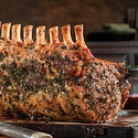 Herb-Crusted Pork Rib Roast with Red Wine Sauce